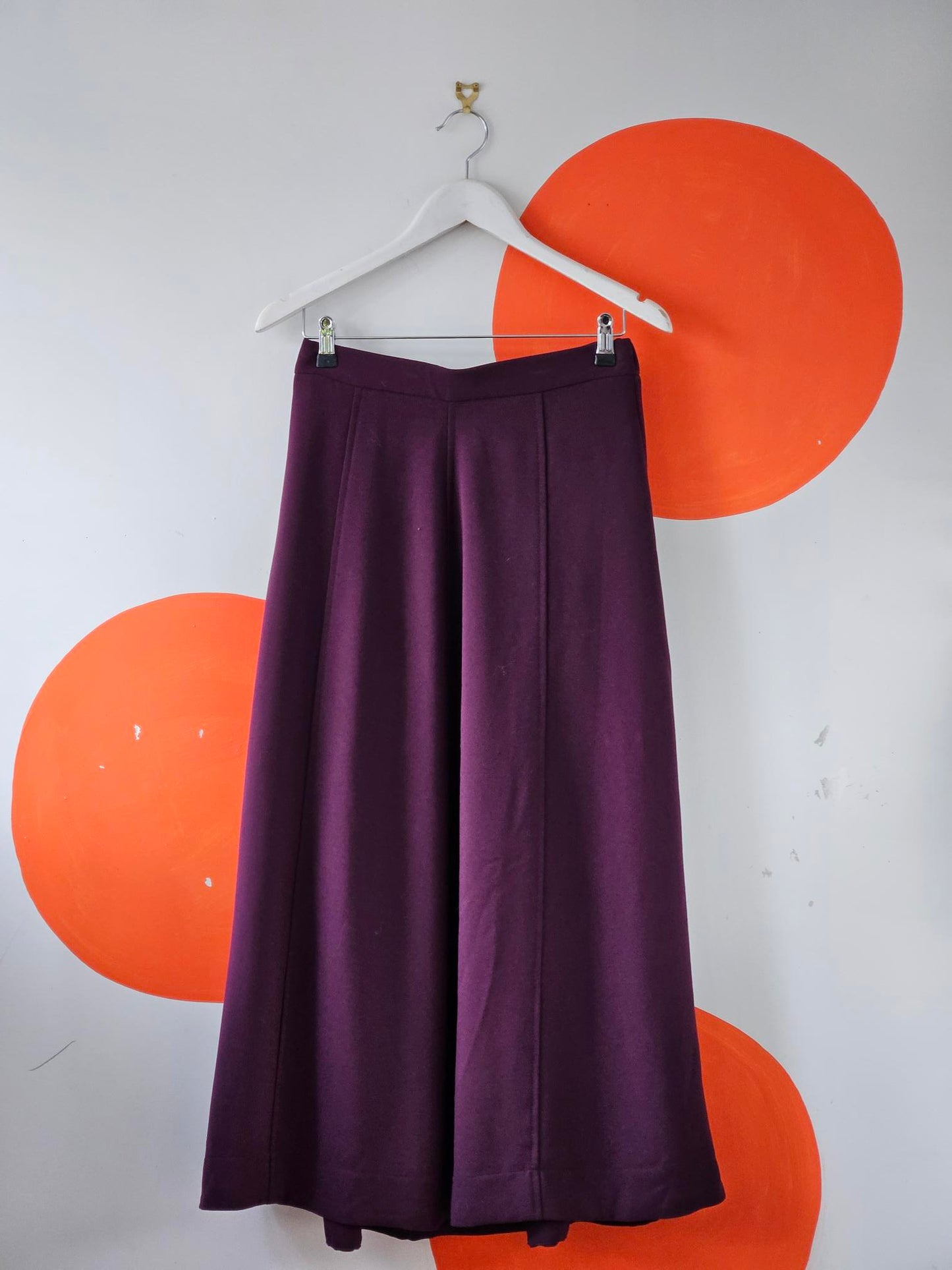Caroline Sills Burgundy Long Skirt