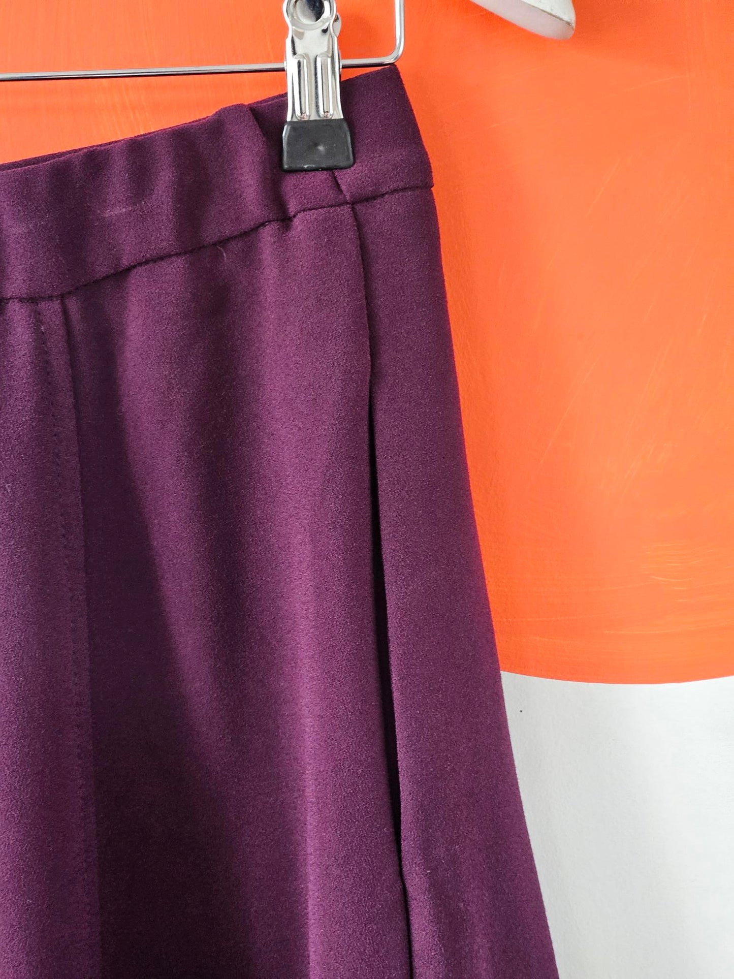 Caroline Sills Burgundy Long Skirt