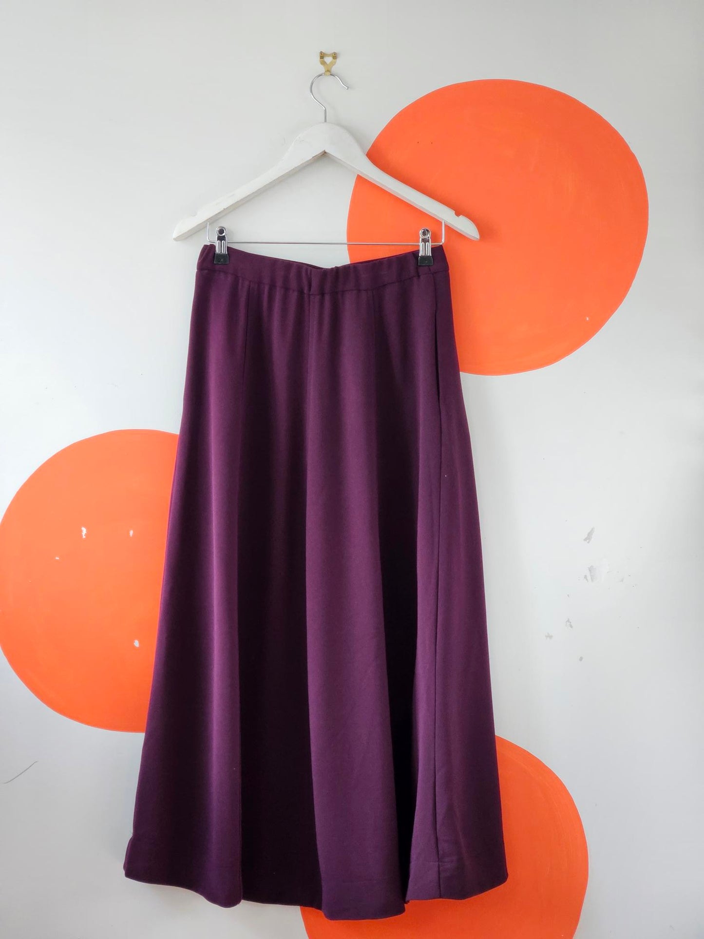 Caroline Sills Burgundy Long Skirt