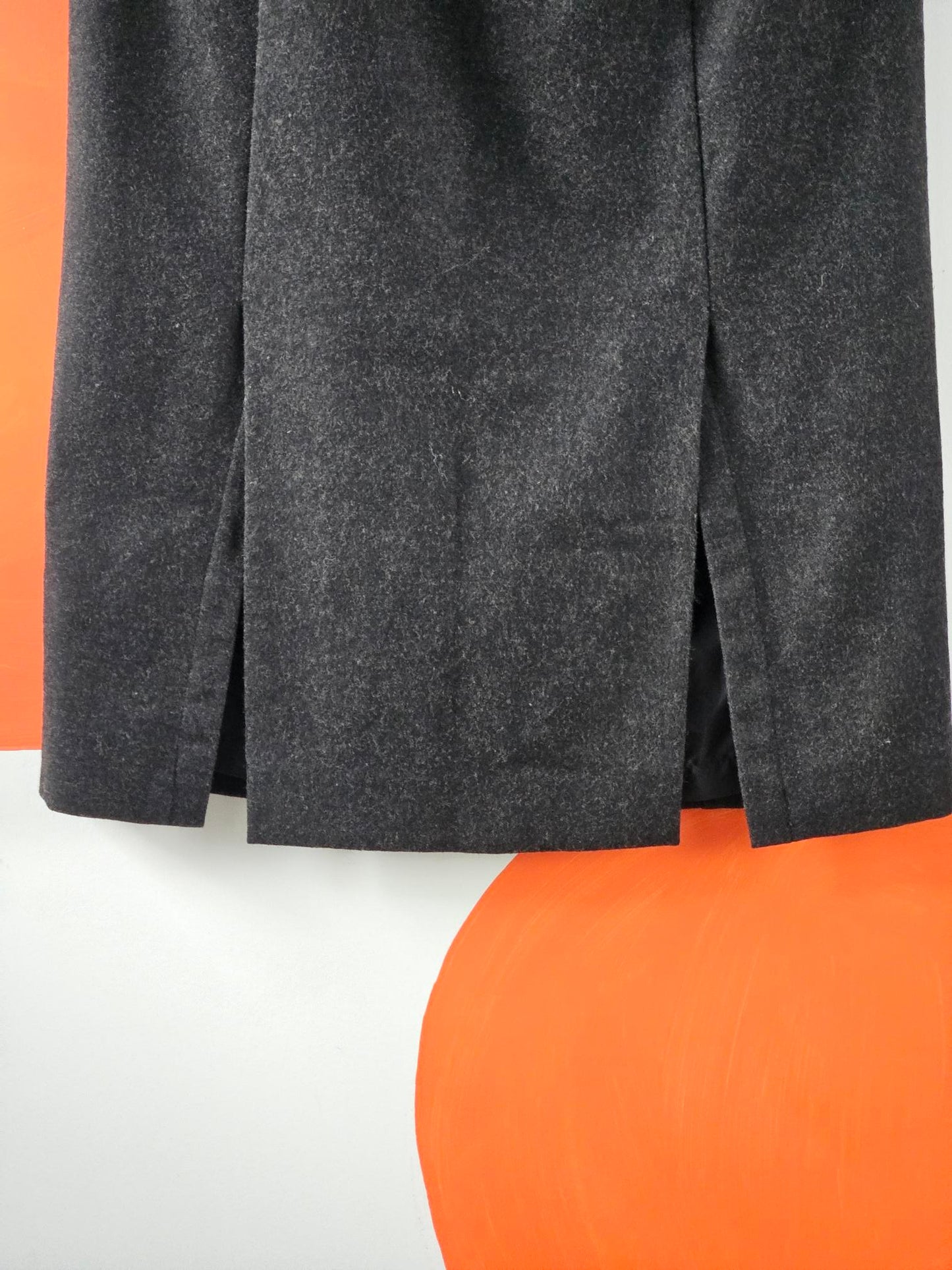 Kate Sylvester Vintage Charcoal Wool Blend Skirt