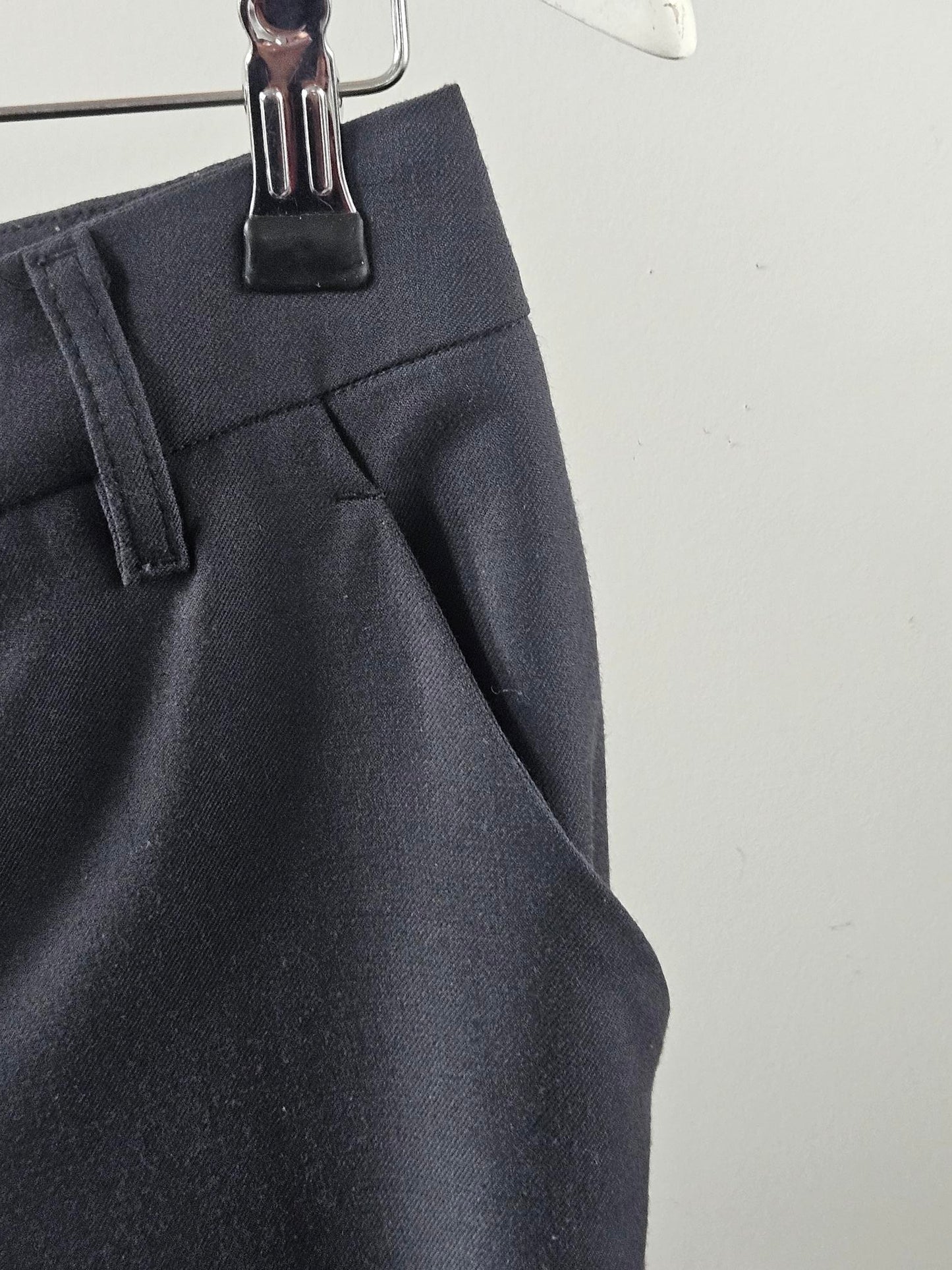 Helen Cherry Grey Wool Trousers