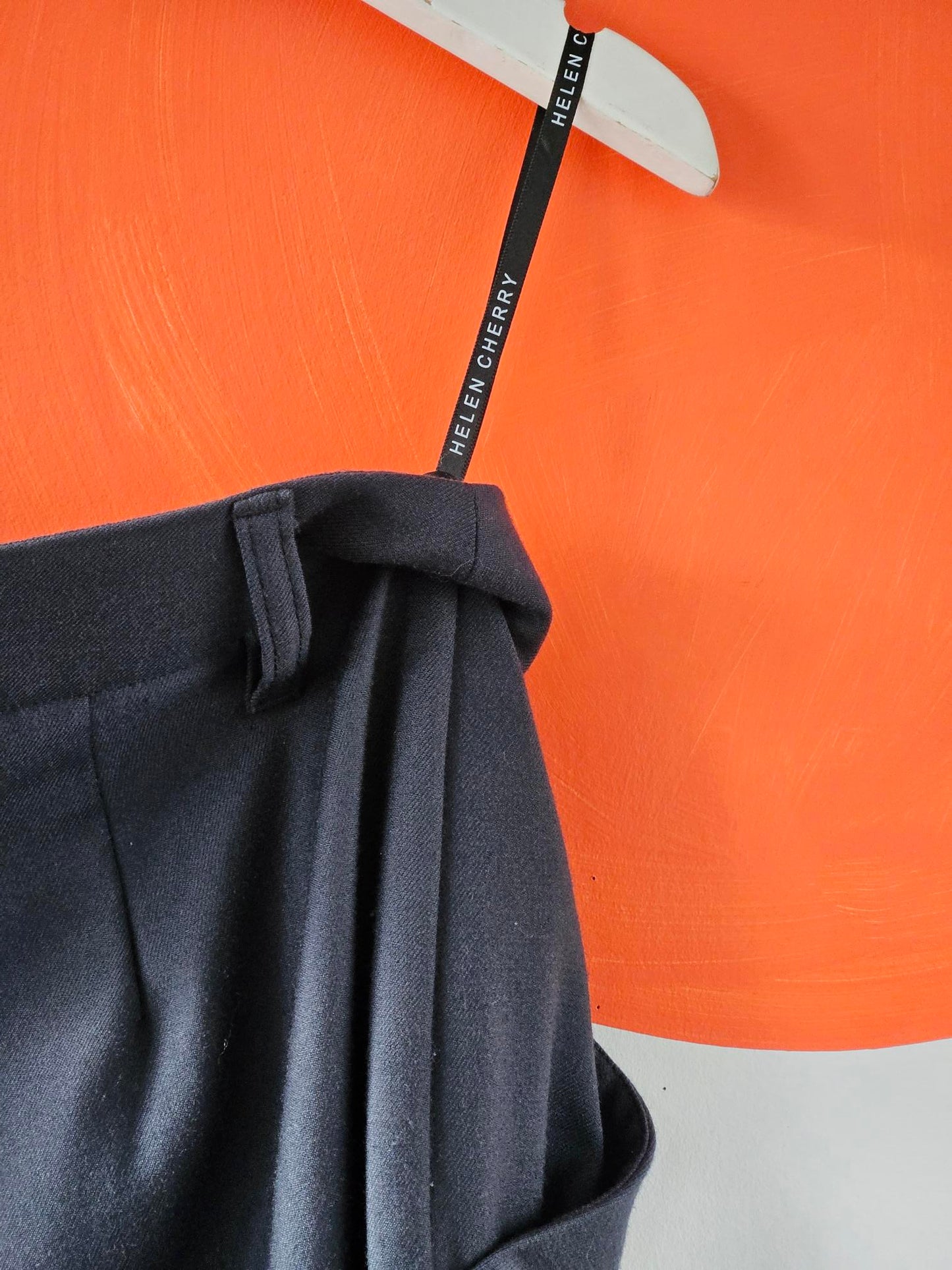 Helen Cherry Grey Wool Trousers