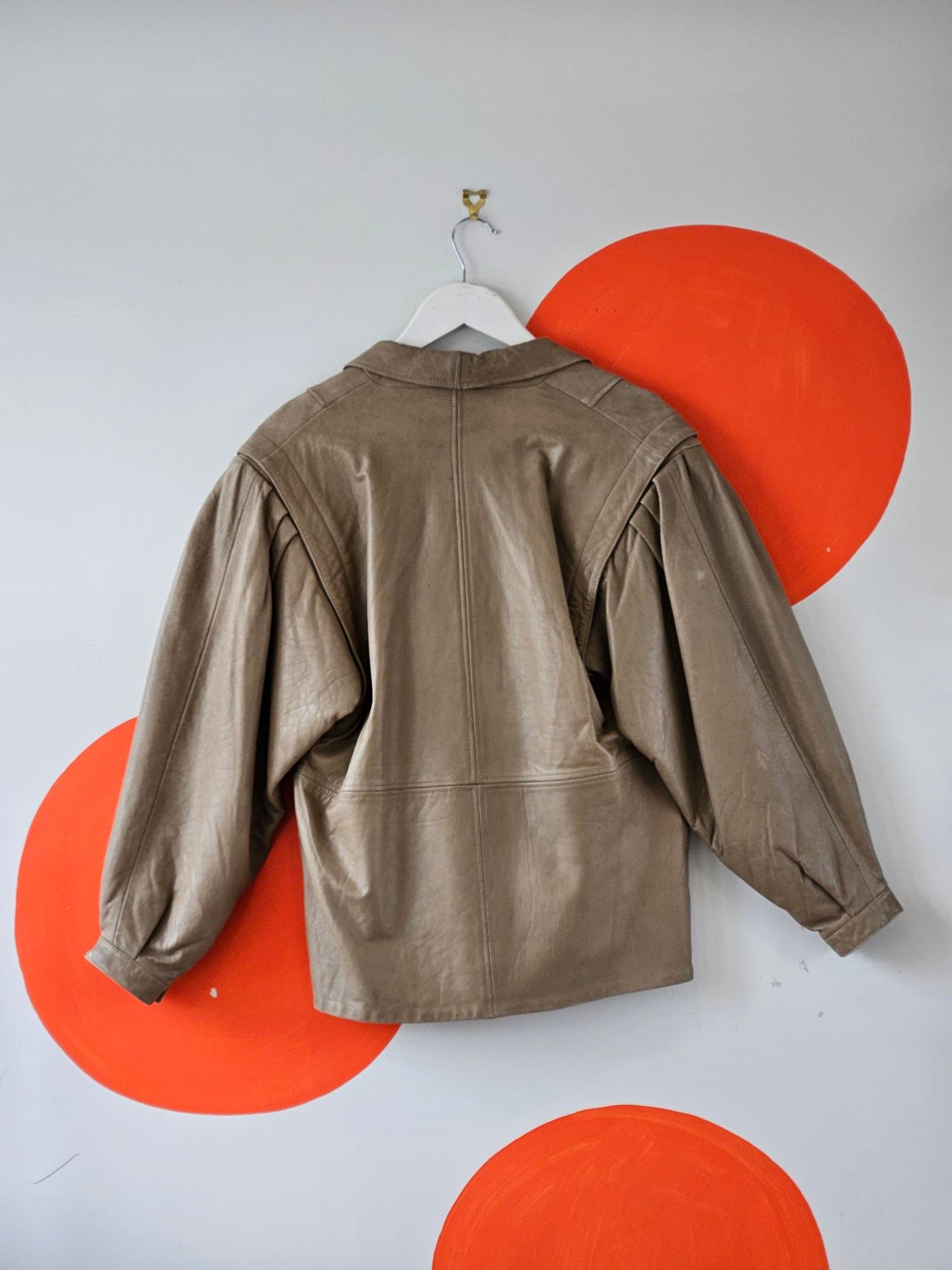 Monarch NZ Vintage Beige Leather Blazer