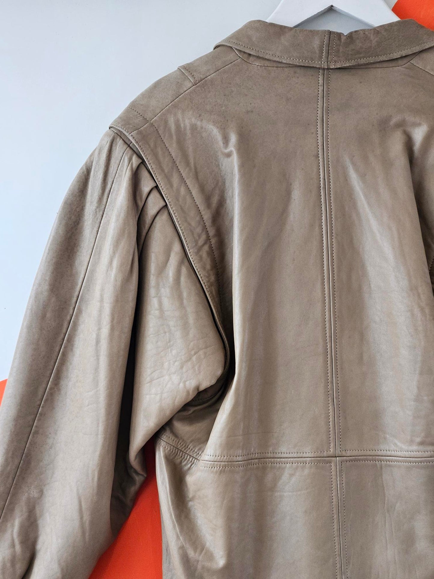 Monarch NZ Vintage Beige Leather Blazer
