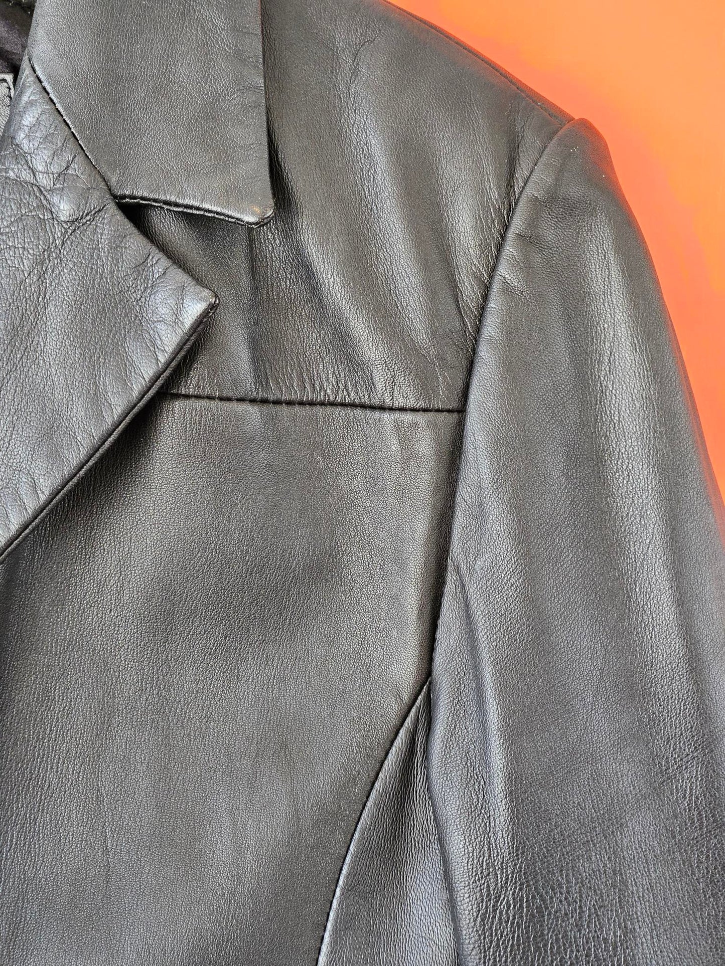 Paddington Leather Black Leather Coat