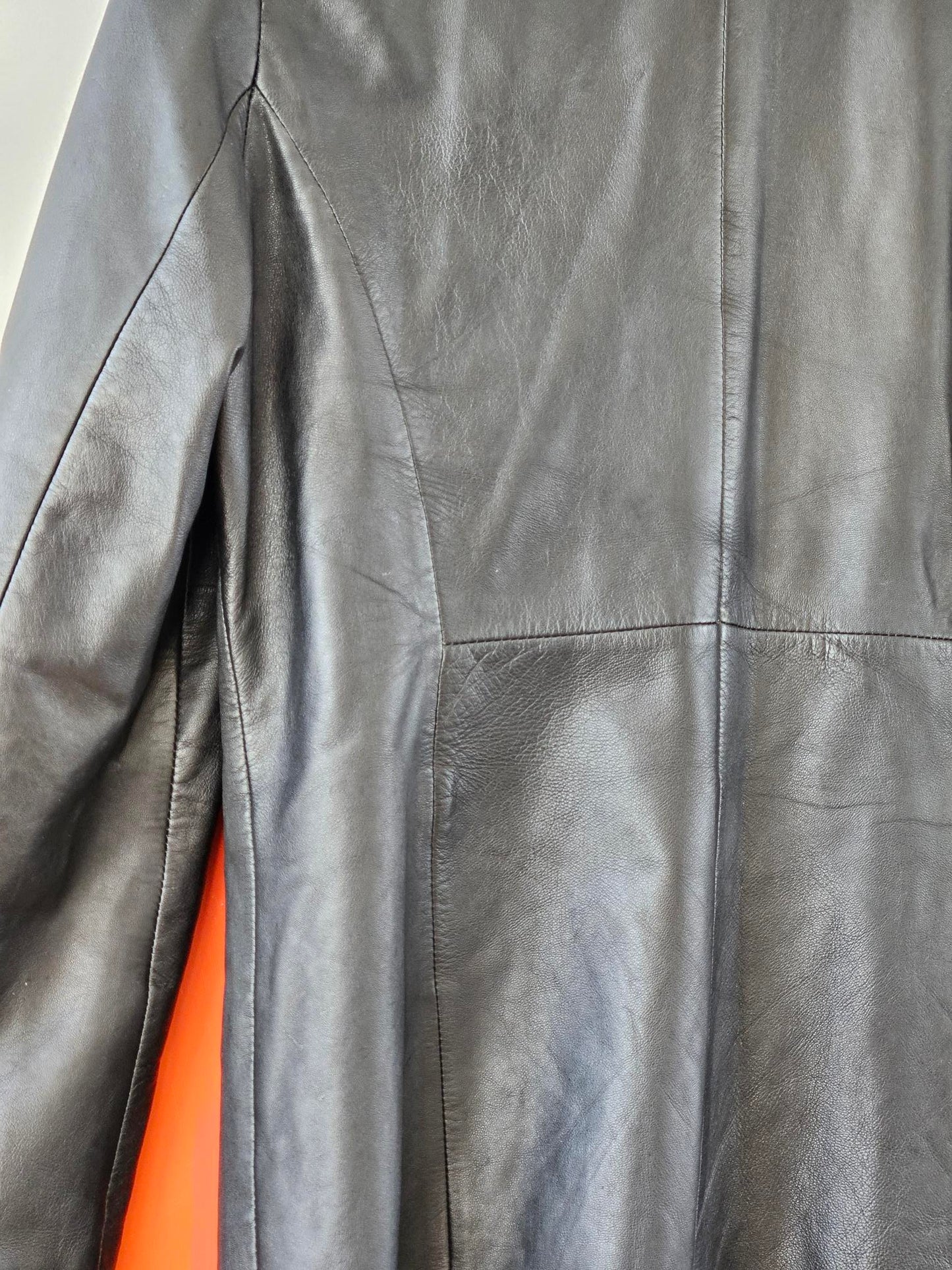 Paddington Leather Black Leather Coat