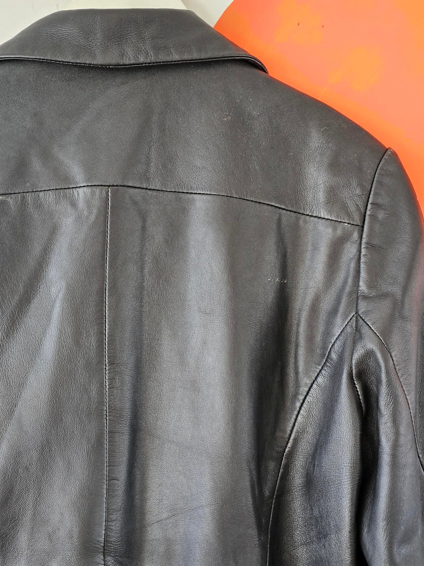 Paddington Leather Black Leather Coat