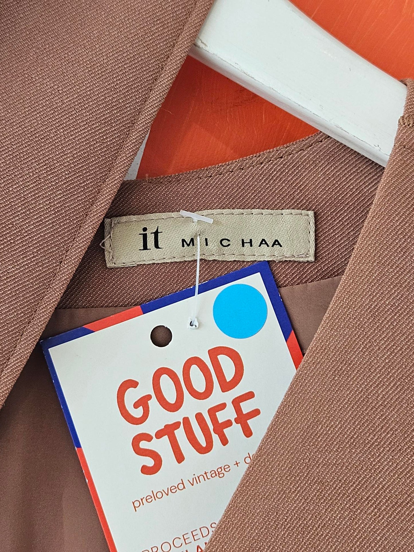 It Michaa Beige Korean Designer Dress