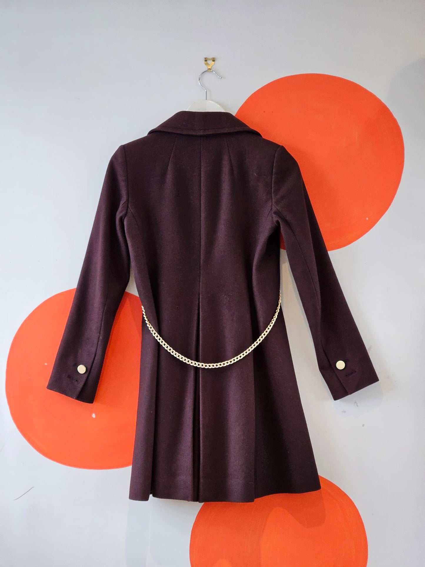 Club Monaco Burgundy Double Breasted Coat