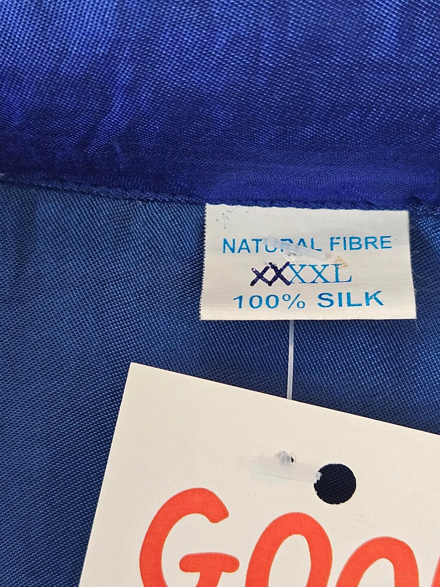 Vintage Blue Embellished Silk Kaftan