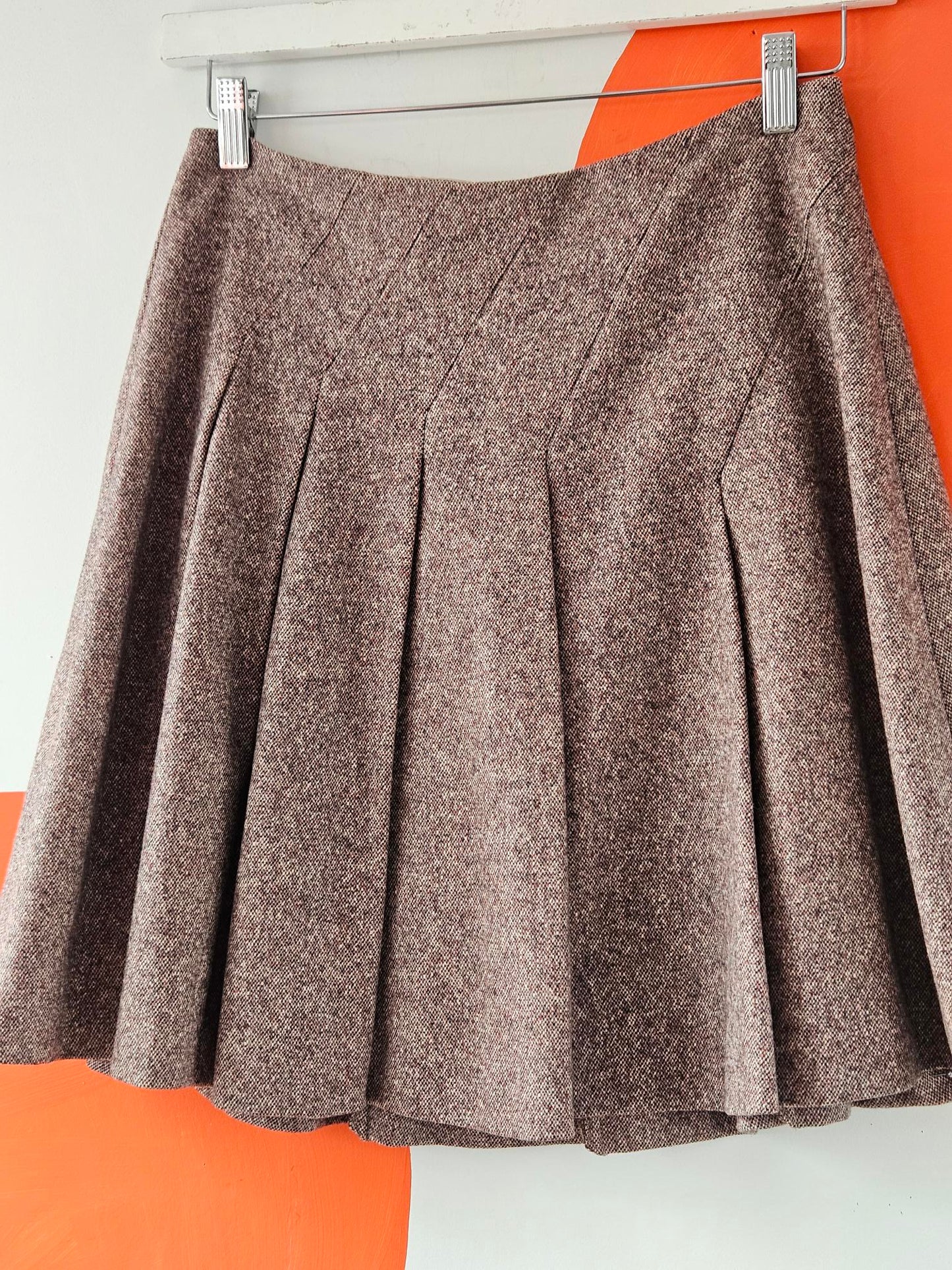 Strenesse Gabriele Strehle Beige Cashgora Blend Pleated Skirt