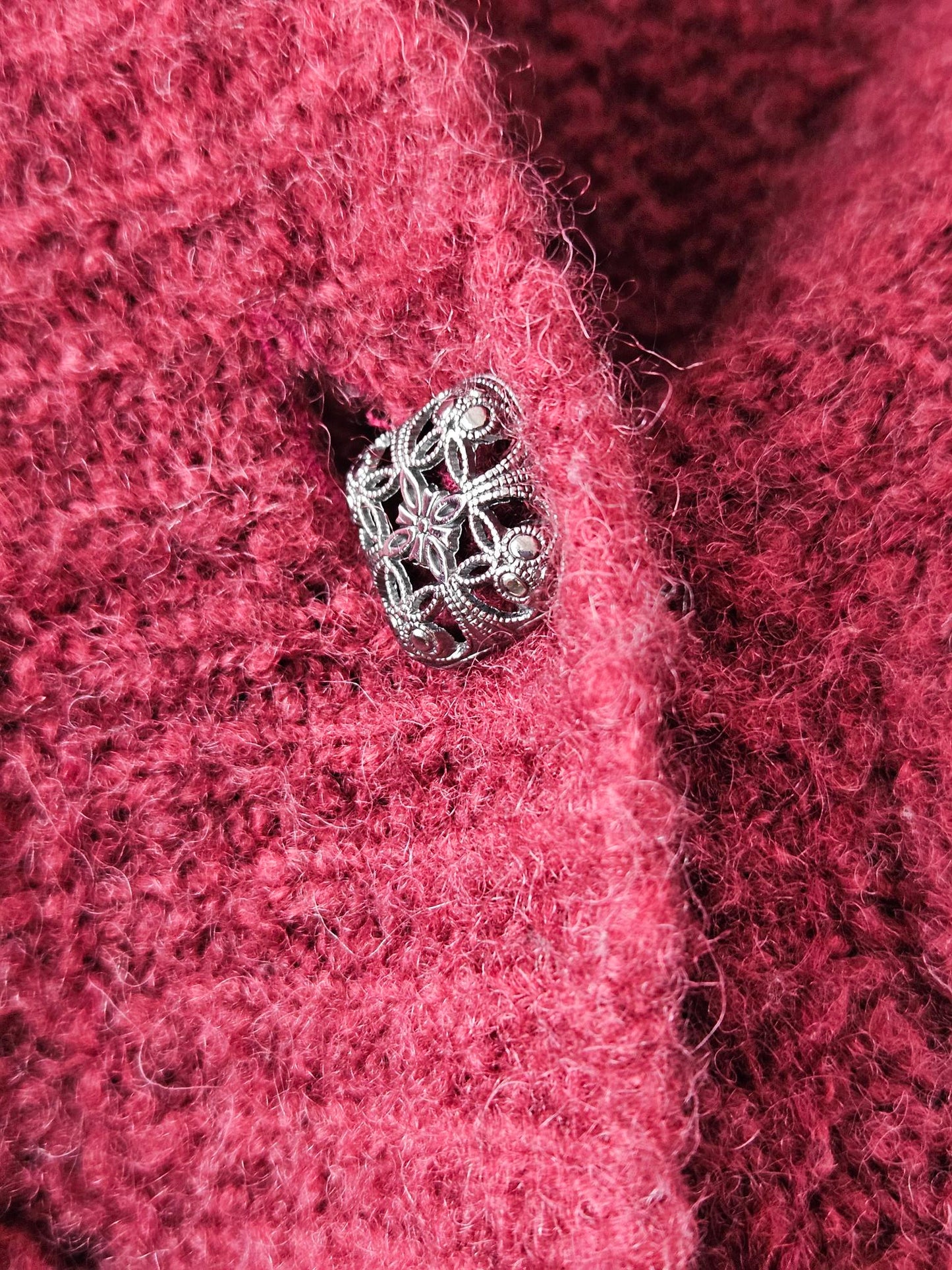 Stolen Girlfriends Club Maroon Knit Crop Cardigan
