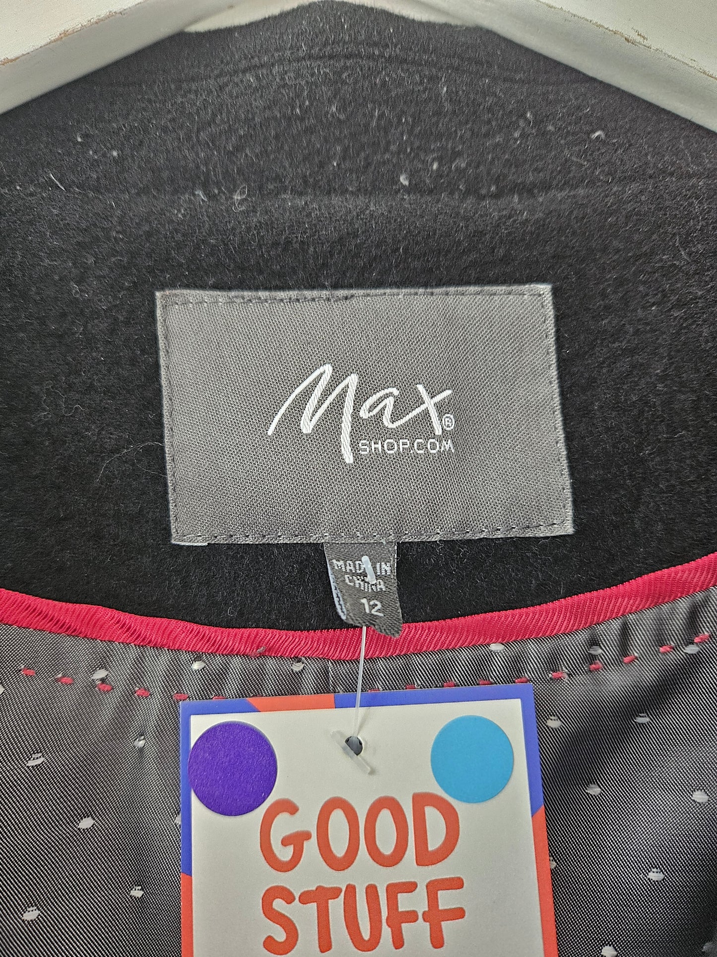 Max Black Wool & Cashmere Blend Coat
