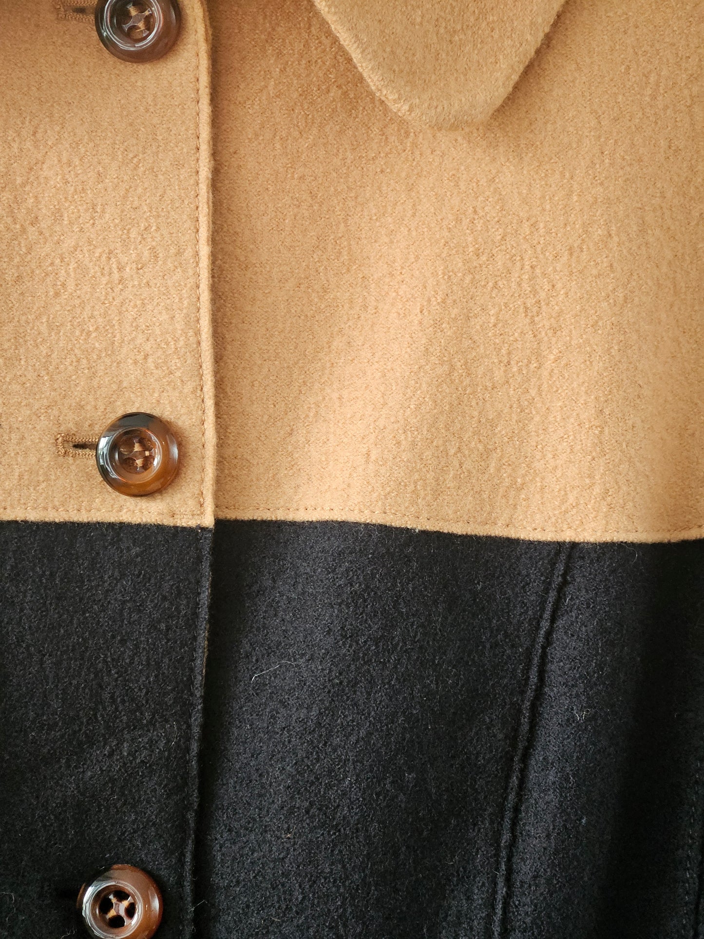 Marc Cain Beige-Navy Wool Jacket