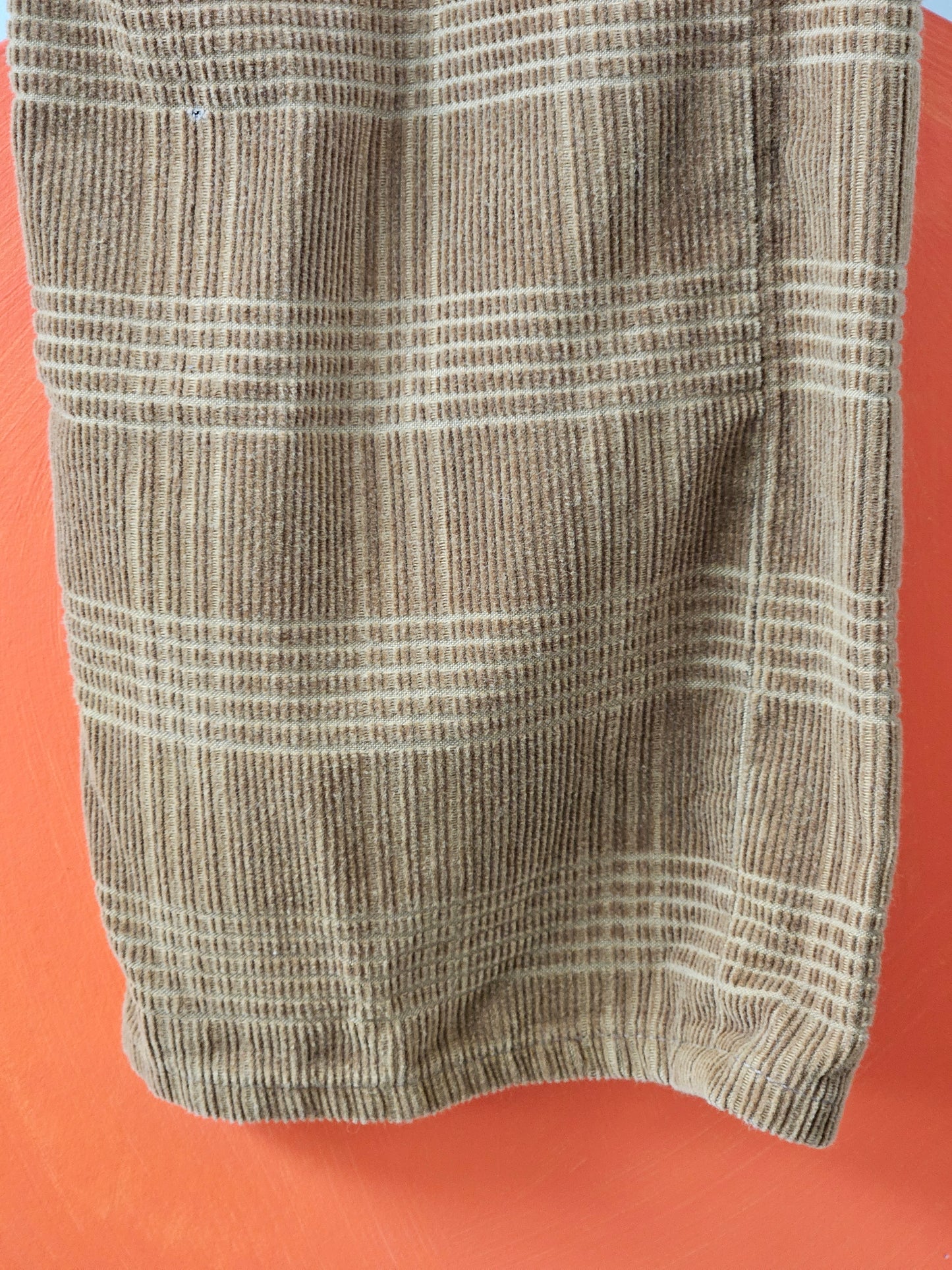 Supreme Fw14 Brown Plaid Corduroy Trousers