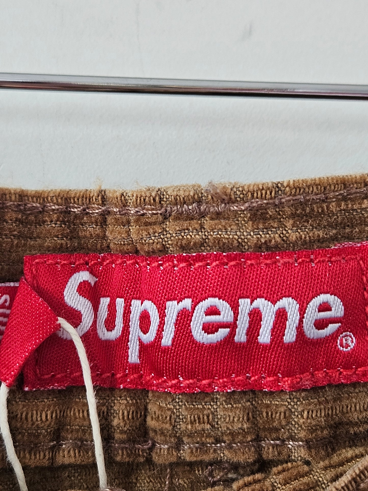 Supreme Fw14 Brown Plaid Corduroy Trousers