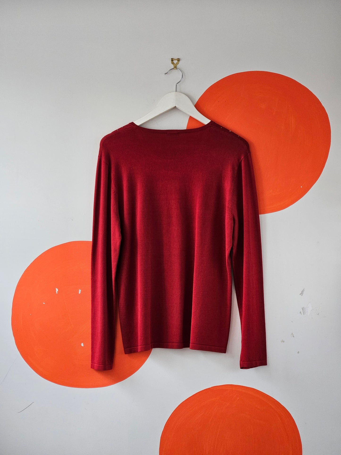 Gerry Weber Red Embellished Knit Sweater