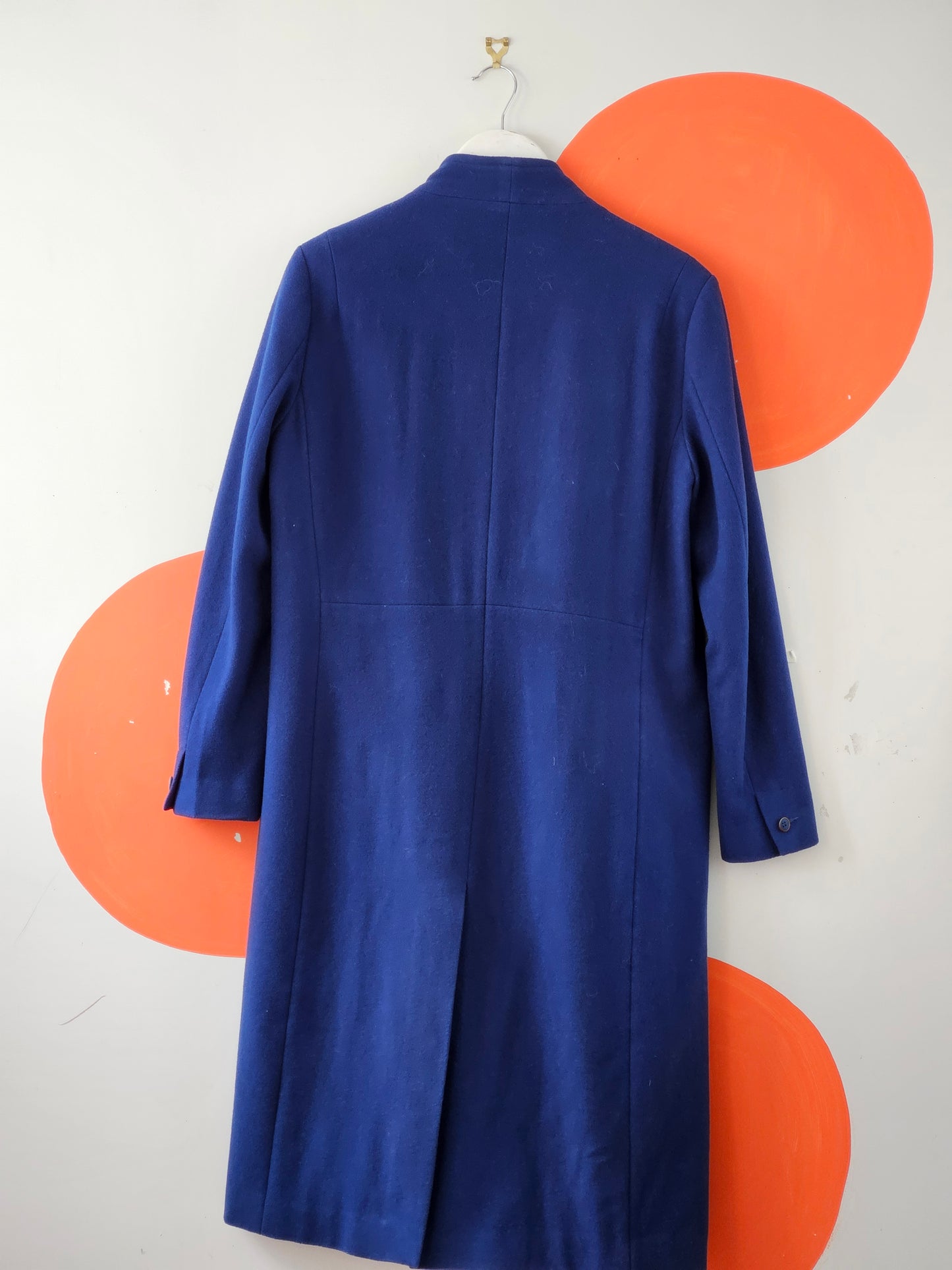 Croquis Blue Wool Blend Asymmetric Coat