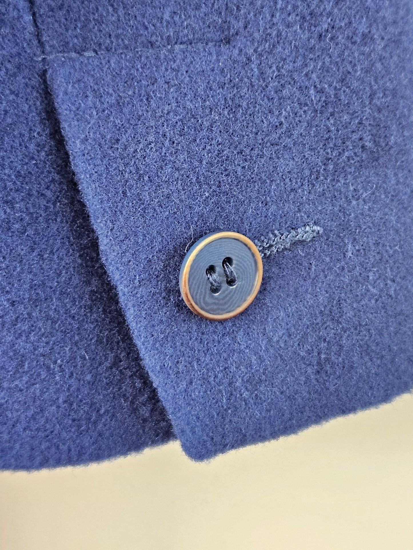Croquis Blue Wool Blend Asymmetric Coat