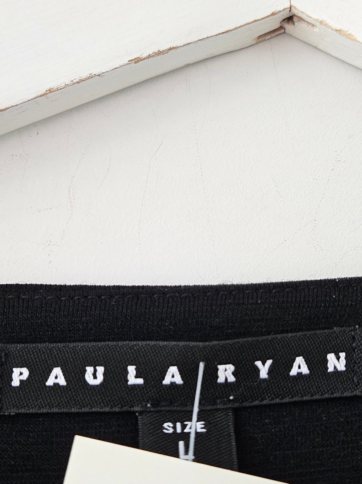 Paula Ryan Black Embellished Merino Knit Top