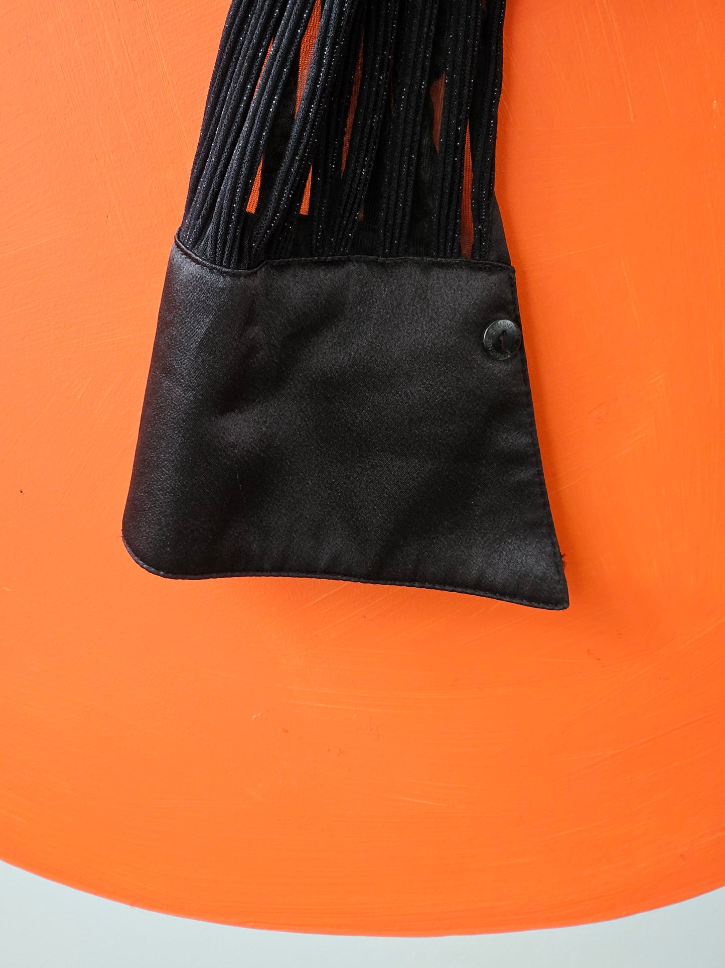 Studio de Compagnie Y2K Black Sparkly Rib Blouse