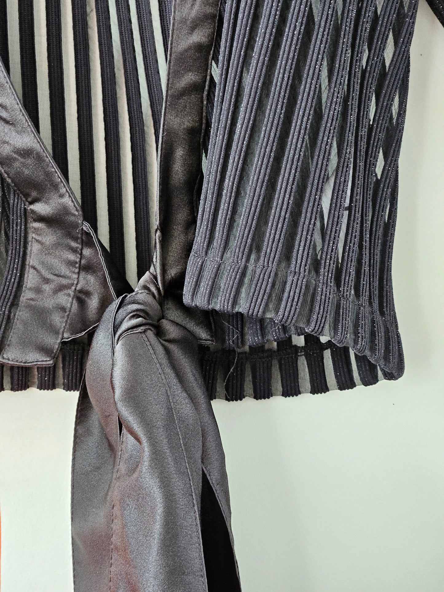 Studio de Compagnie Y2K Black Sparkly Rib Blouse
