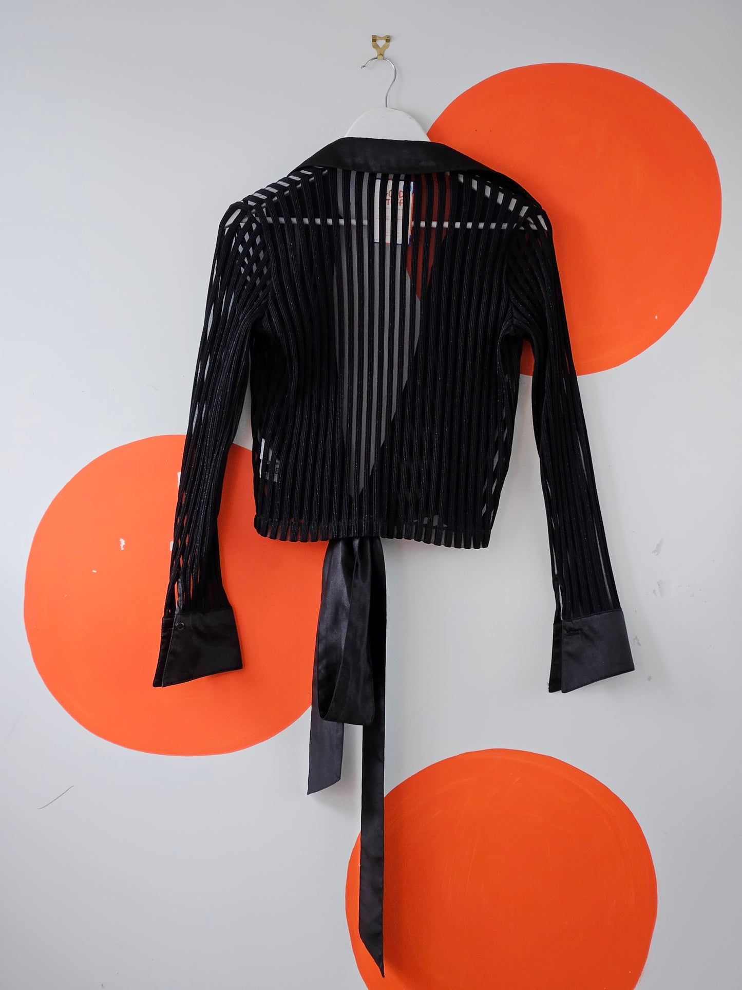 Studio de Compagnie Y2K Black Sparkly Rib Blouse