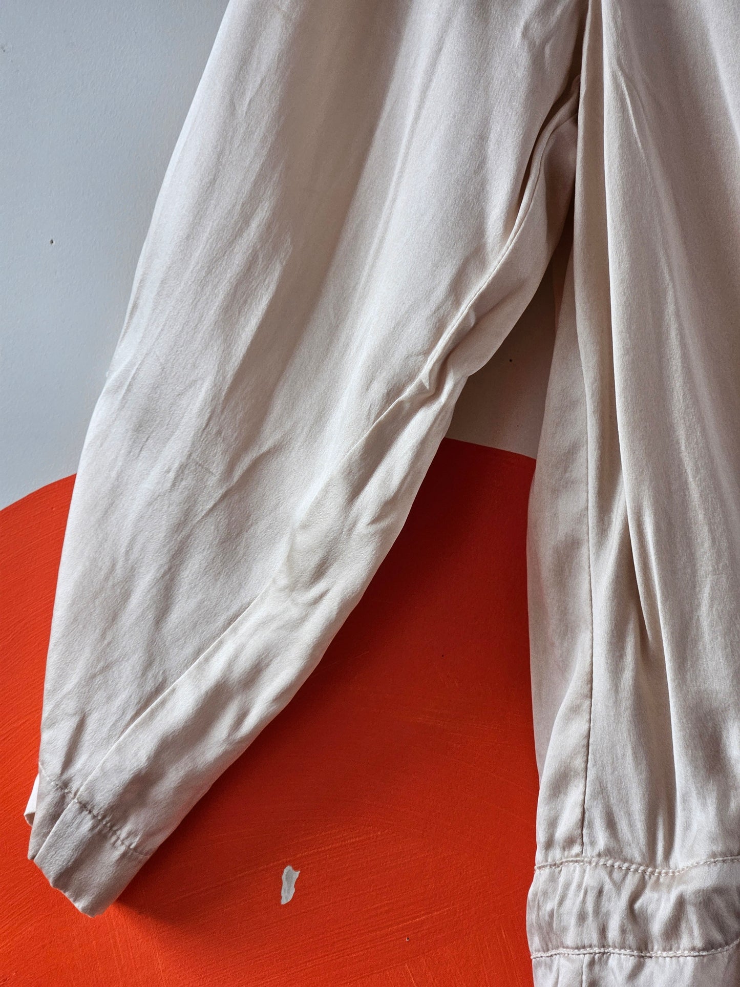 Juliette Hogan Cream Silk Wrap Blouse