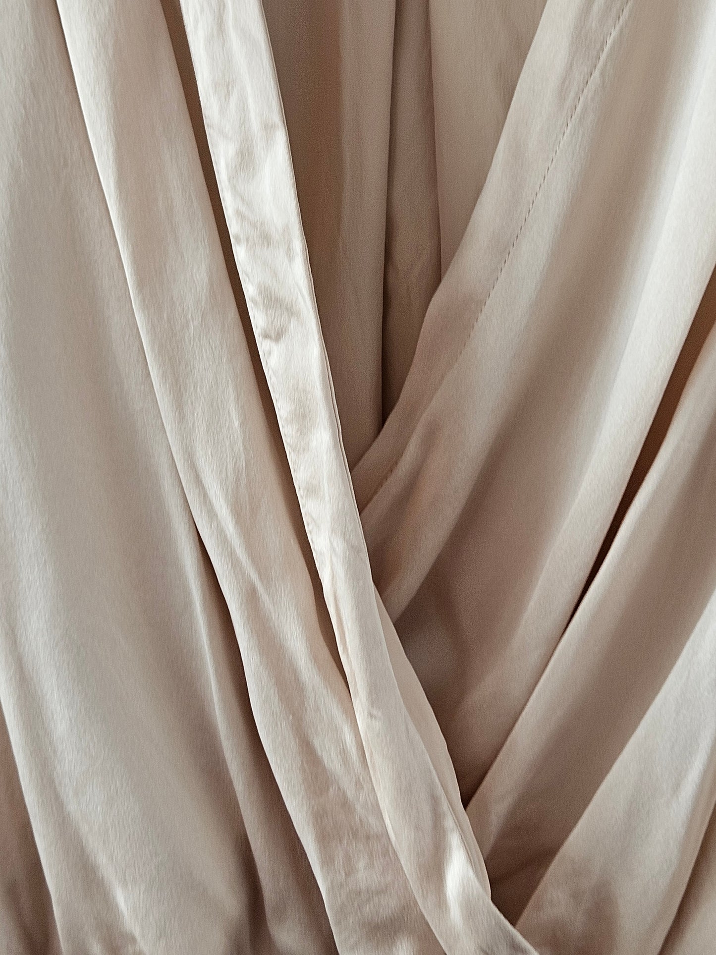 Juliette Hogan Cream Silk Wrap Blouse