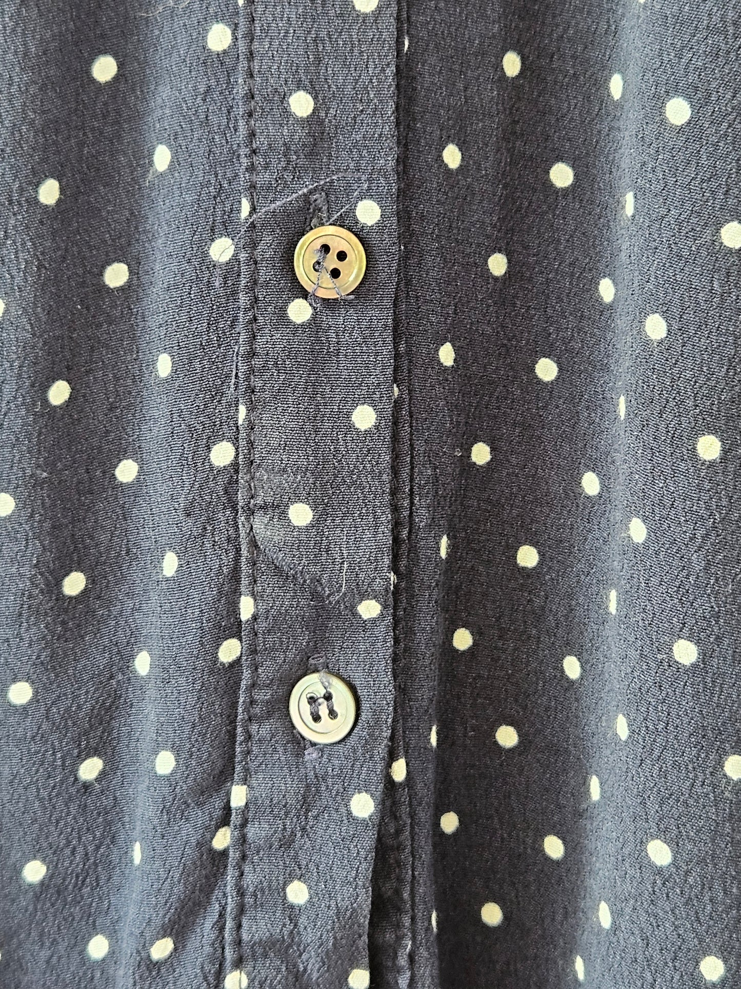 Sills Navy-White Polka Dot Blouse