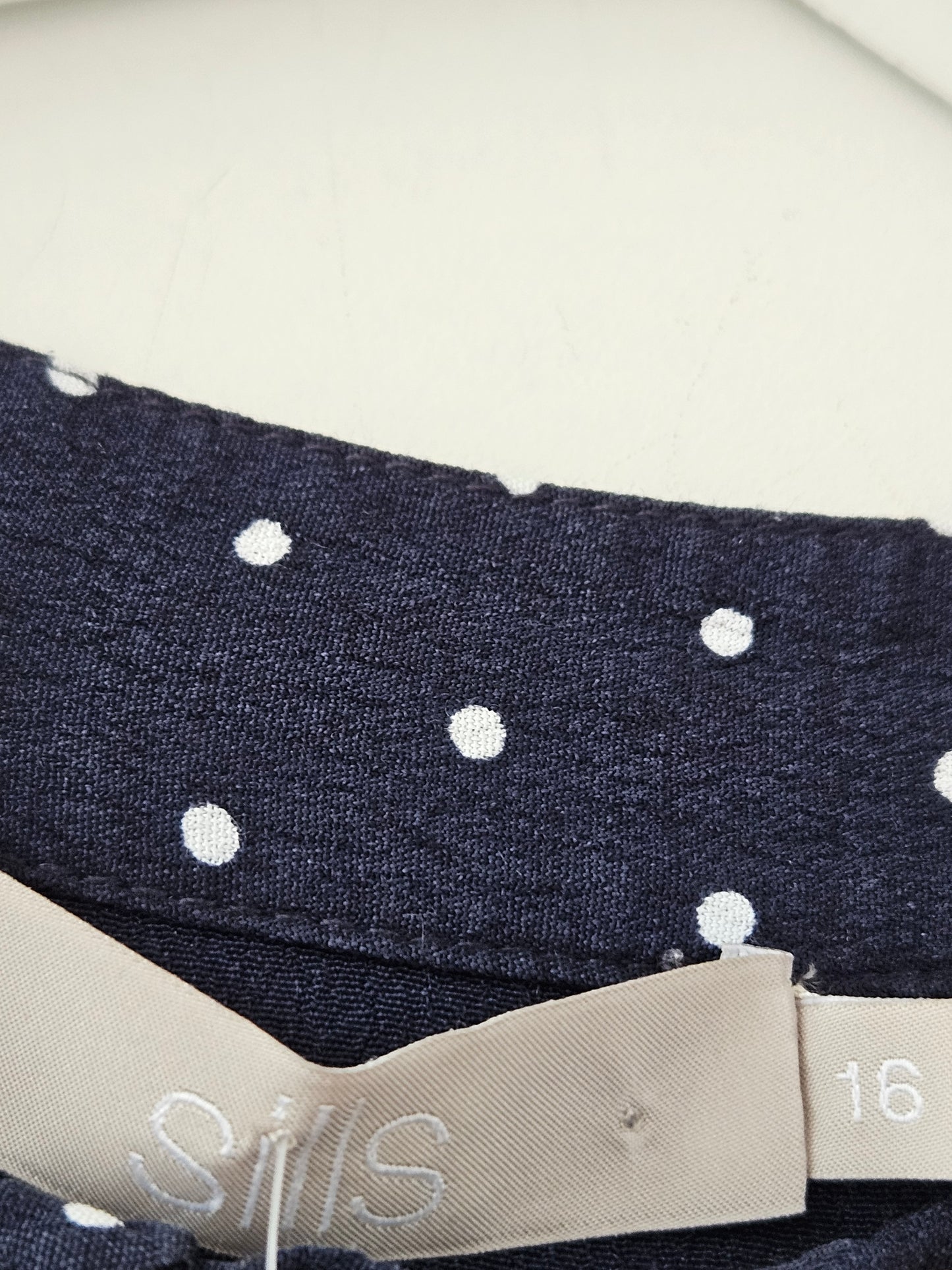 Sills Navy-White Polka Dot Blouse