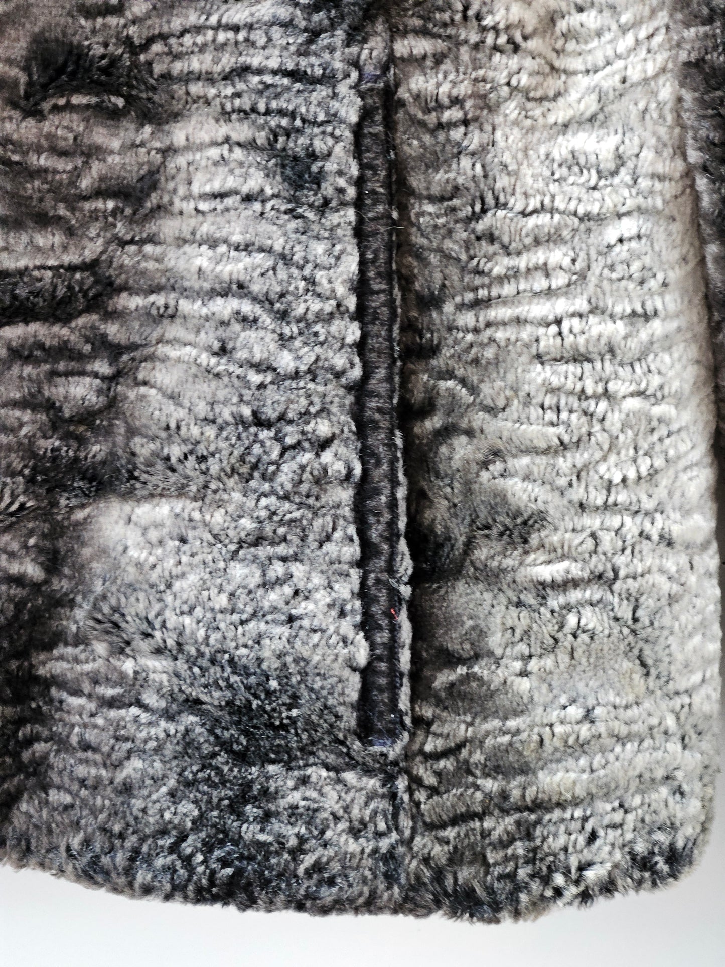 Keith Matheson Beige-Grey Fluffy Jacket