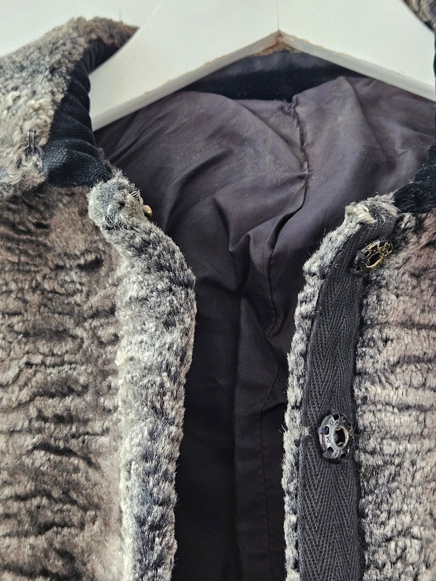 Keith Matheson Beige-Grey Fluffy Jacket
