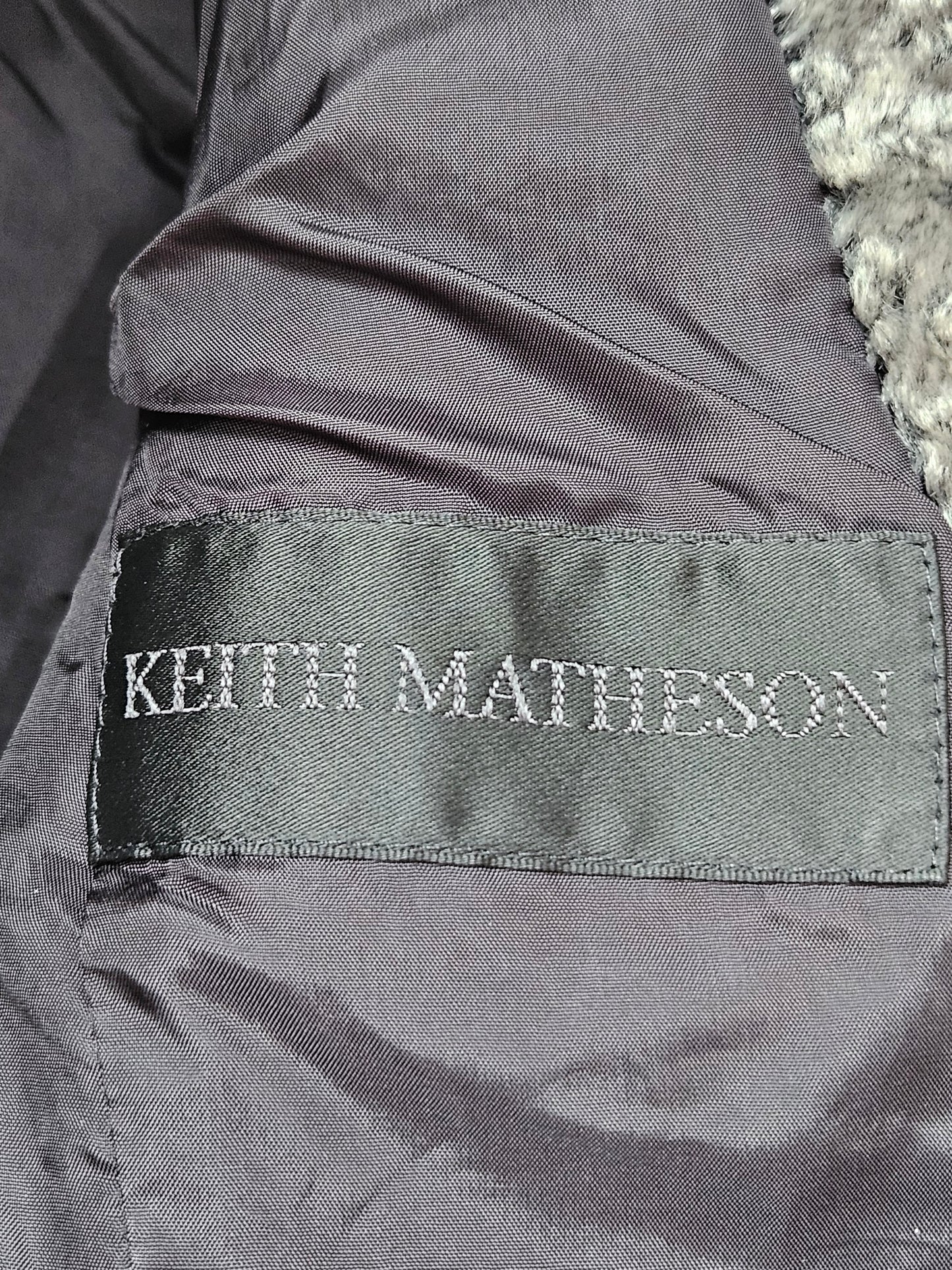 Keith Matheson Beige-Grey Fluffy Jacket