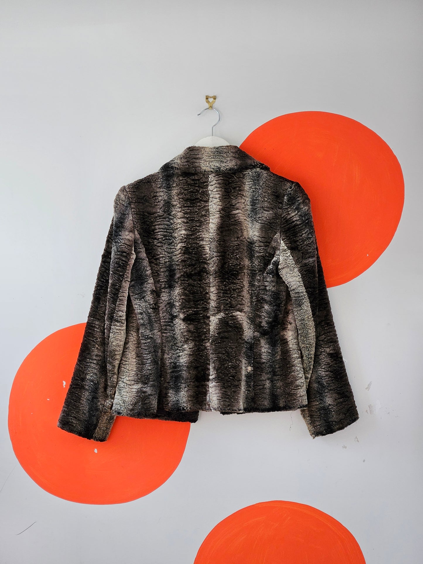 Keith Matheson Beige-Grey Fluffy Jacket
