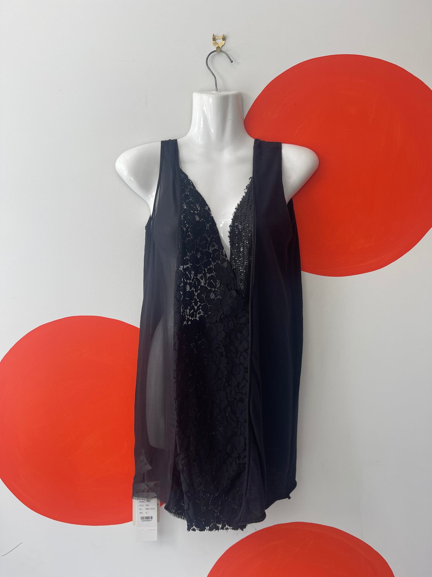 Zambesi 'Voodoo Lounge' Mixed Black Top | 12 / M