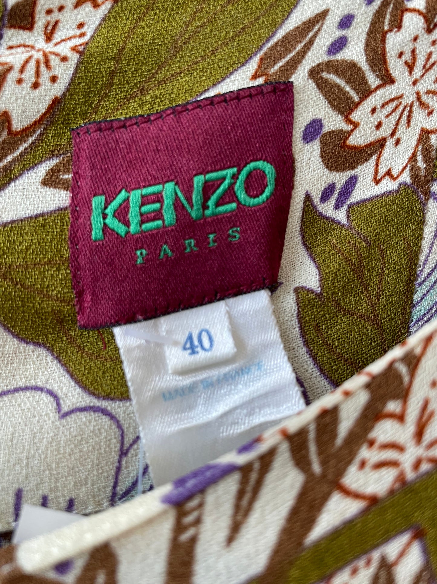 Kenzo Vintage Floral Print Dress