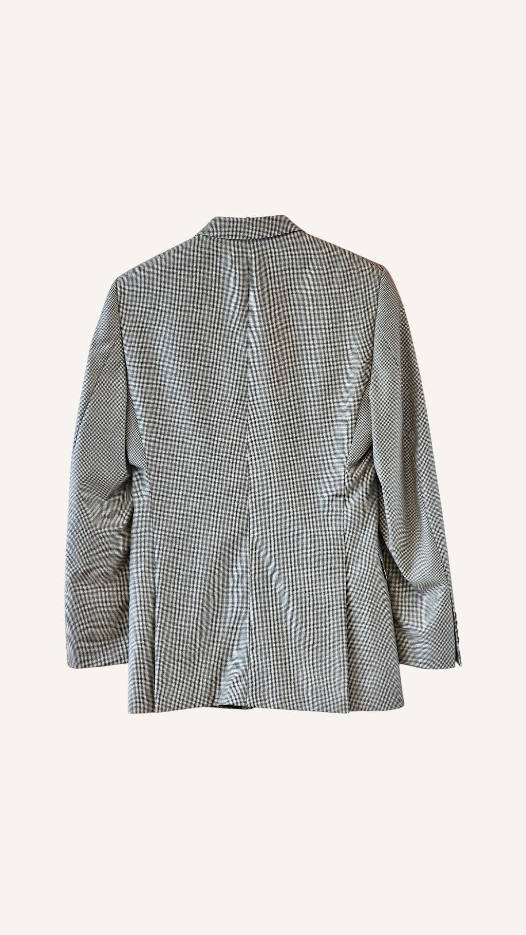 Crane Brothers Black-White Houndstooth Men's Suit