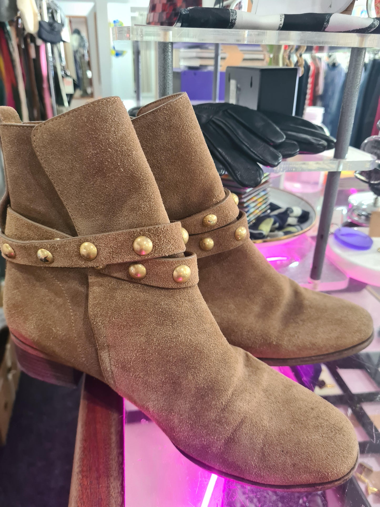 See by Chloe Brown Suede Chelsea Boots