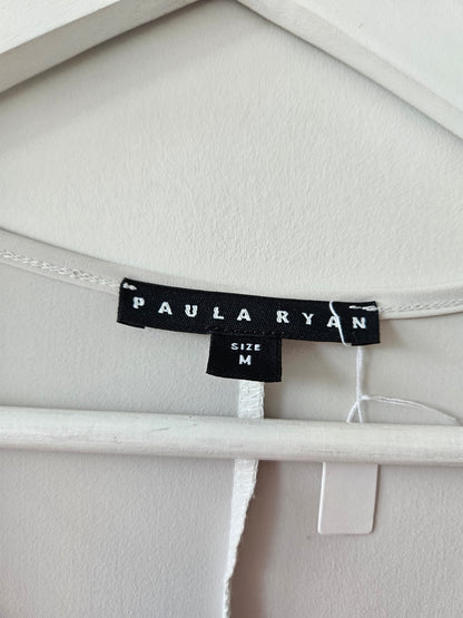 PAULA RYAN Sculptural Off White Dress