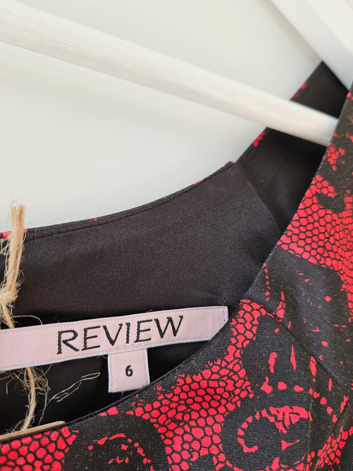 REVIEW Red and Black Lace Print Dress