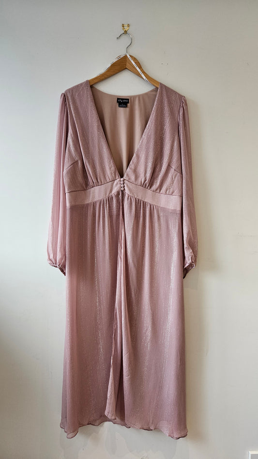 CITY CHIC Dusty Pink Dress Sz 16