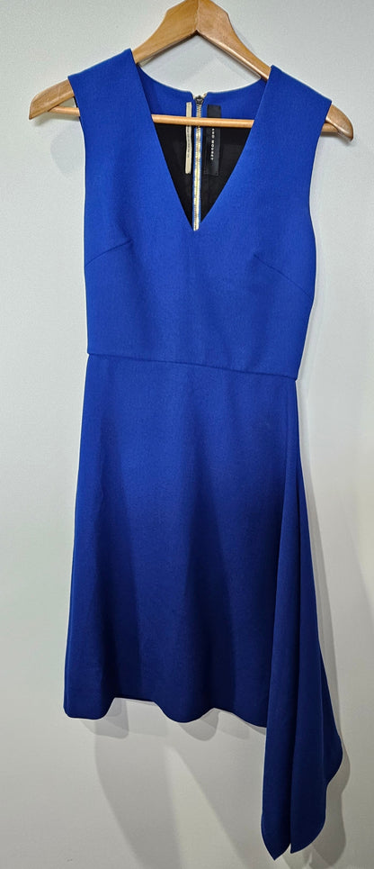 ROLAND MOURET Electric Blue Dress Sz 8