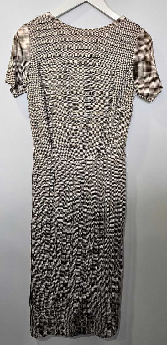 VINTAGE Checkered Pleated Summer Dress