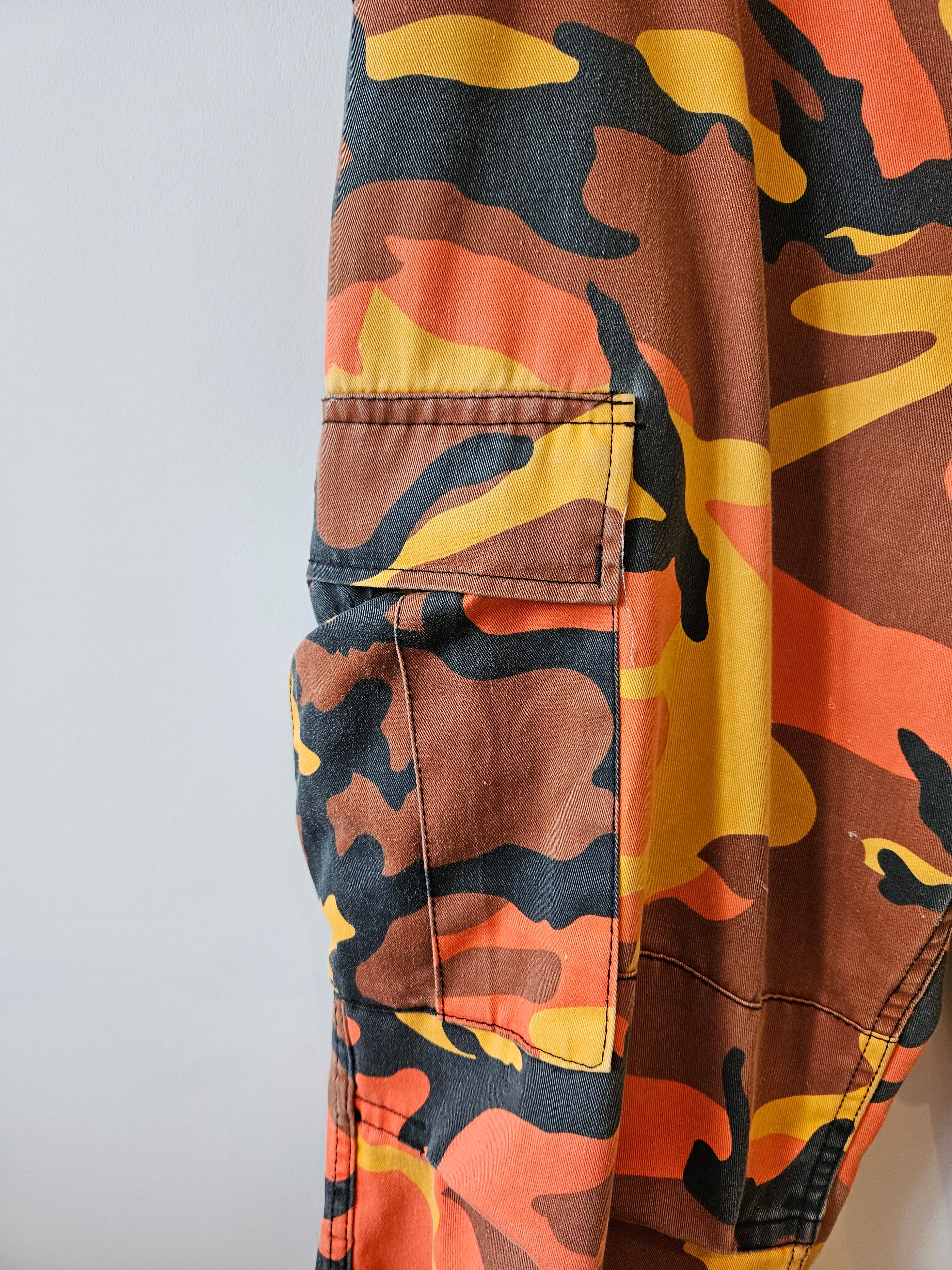 BSDHBS Mens Cargo Pants Men's New Fashion Casual Outdoor Pocket Beach Camouflage  Trousers Long Pants Orange Size L - Walmart.com