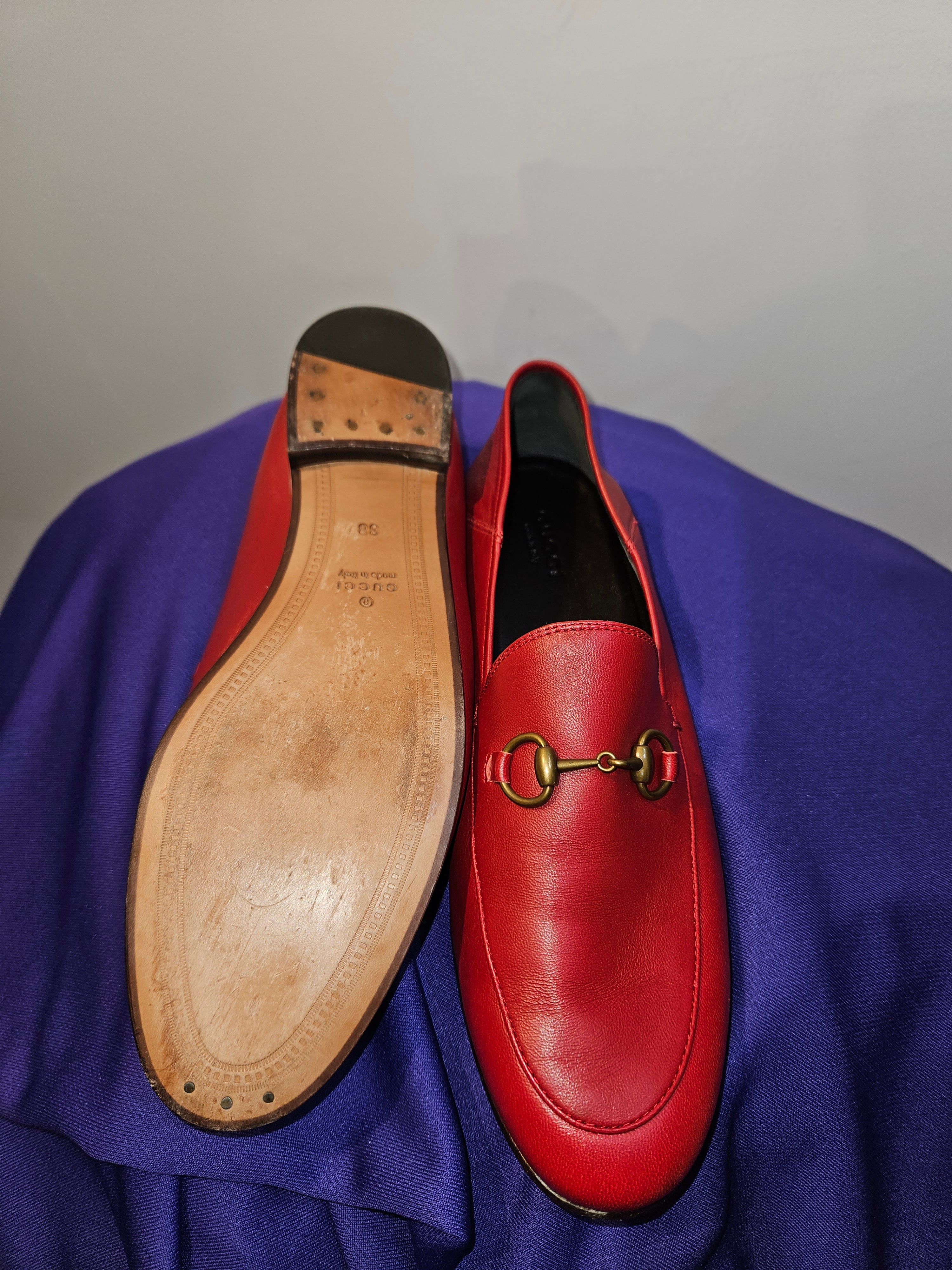 Gucci jordaan cheap loafer red