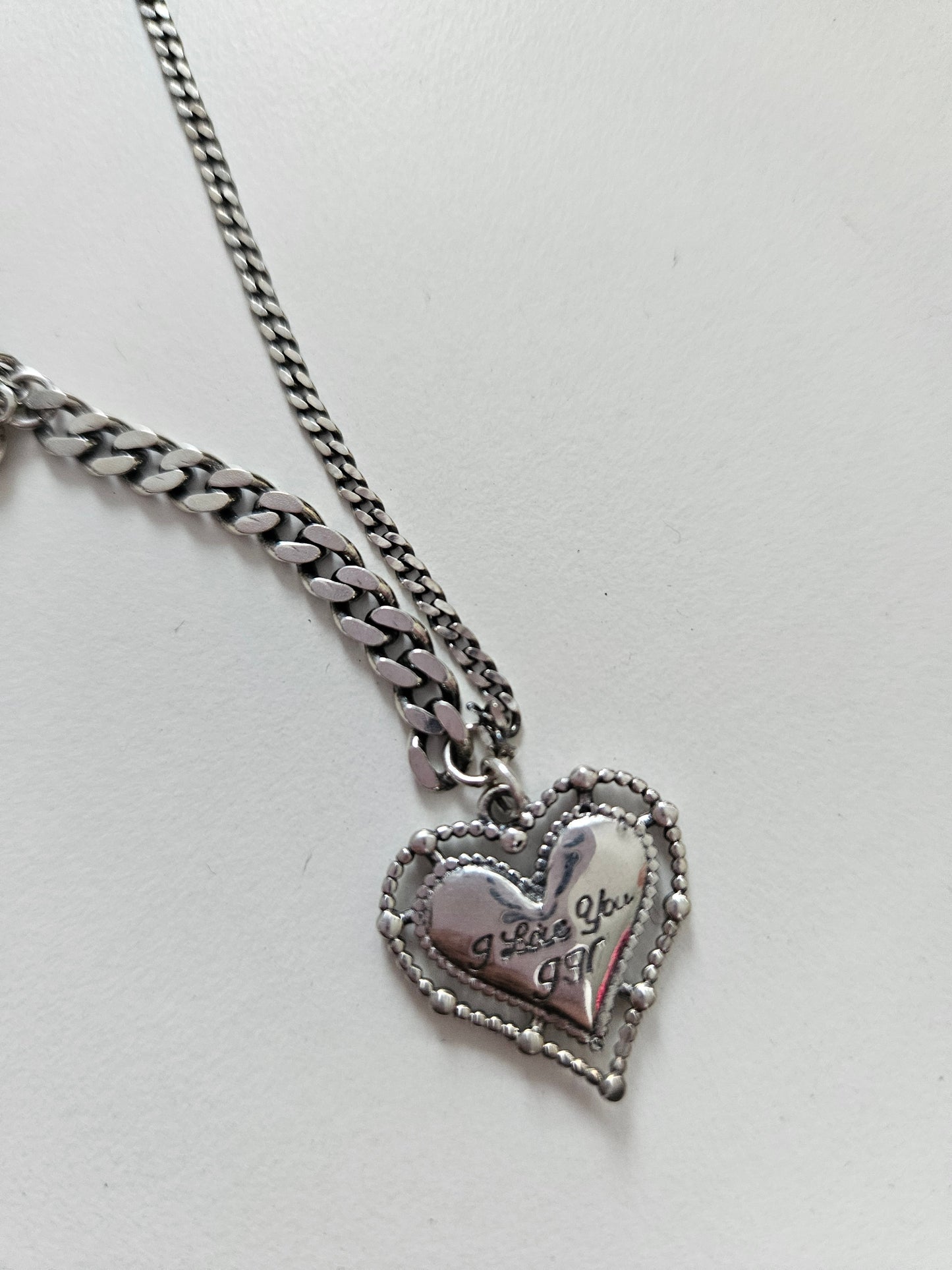 s925 I LOVE YOU Heart Necklace