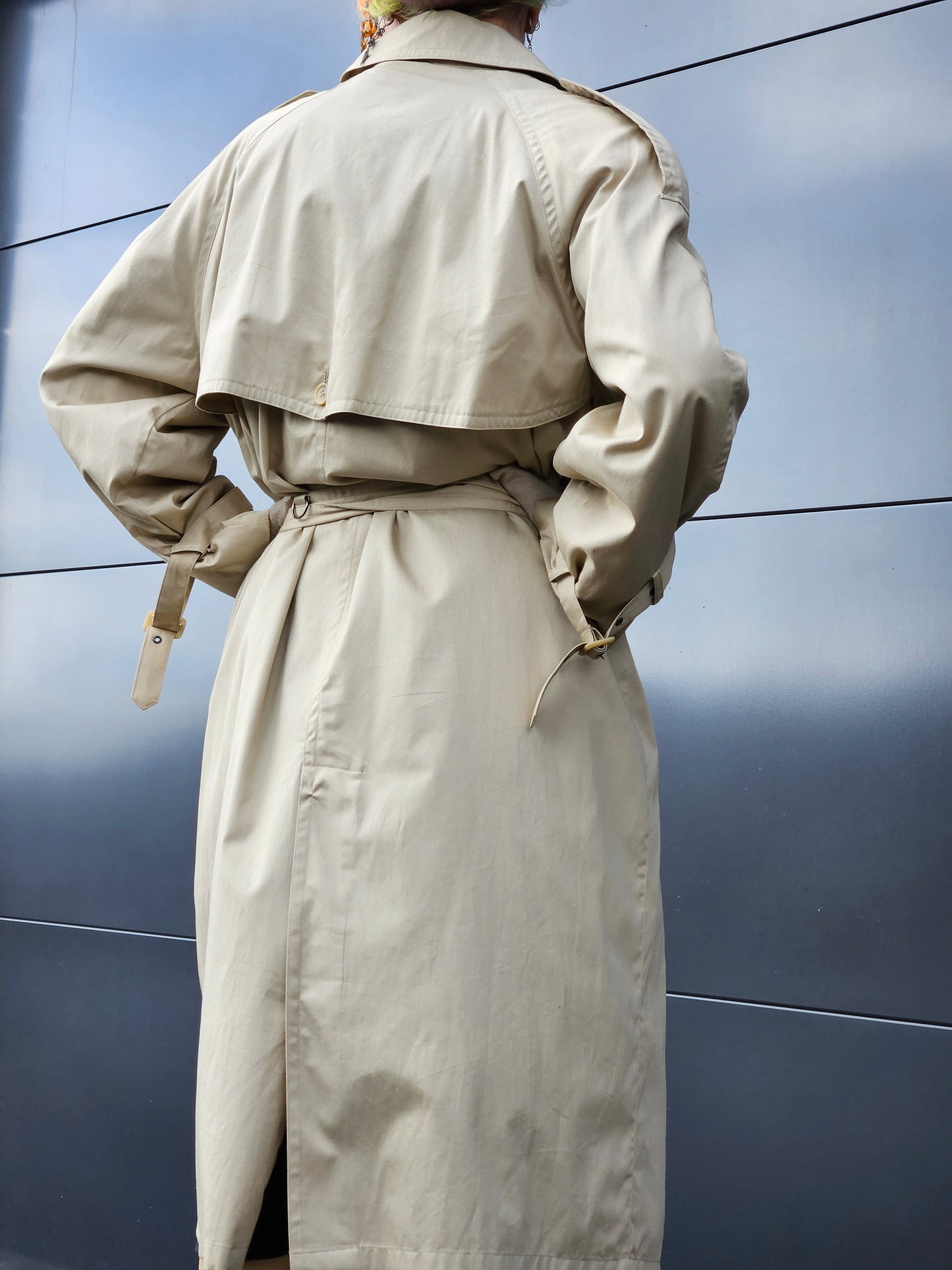 KOREAN MADE Ivory Cotton Trench Coat Sz 8-12