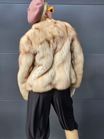 VINTAGE Real Fox Fur Jacket