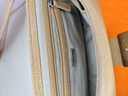 OROTON Nude Leather Clutch Bag Handbag sizeS